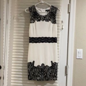 Bebe black and white dress